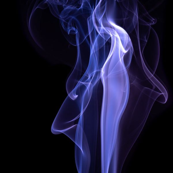 Abstract visual representation of flowing air or breath.